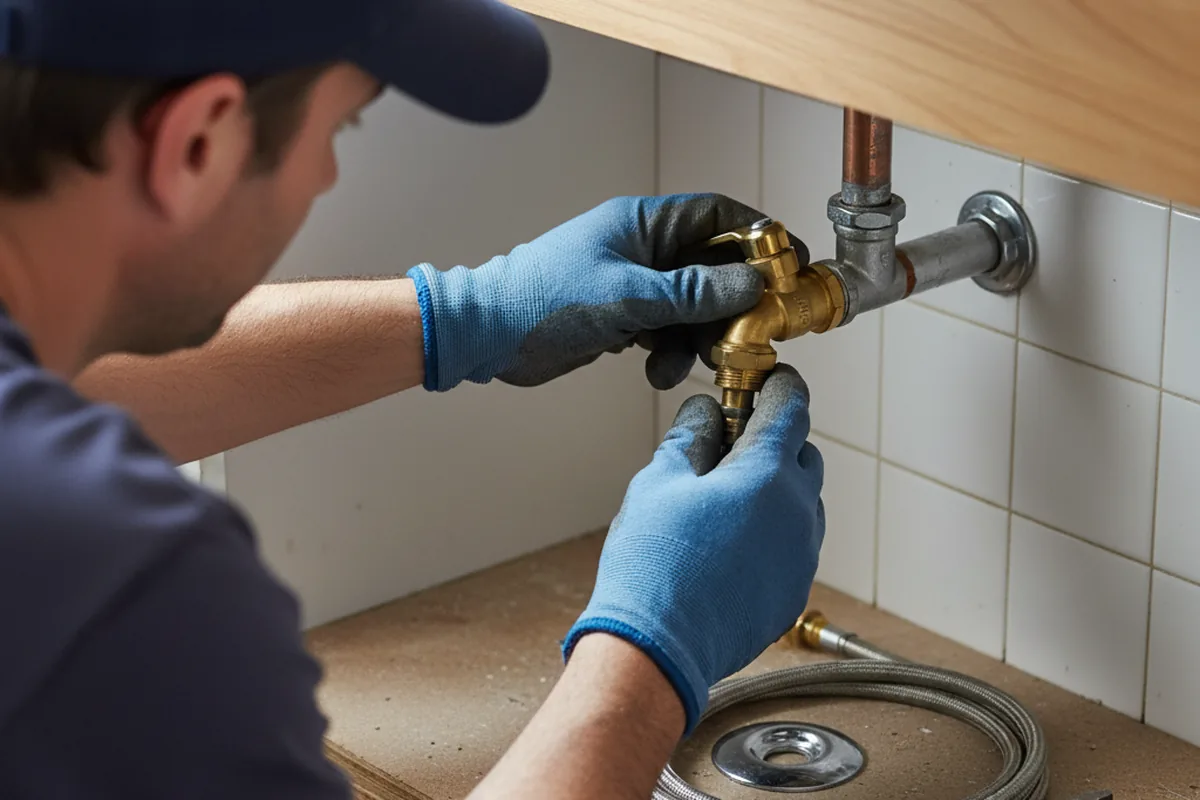 Shutoff valve and fitting work during Faucet and Fixture Repair in Au Train